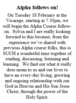 alpha follow on 18th feb 2020