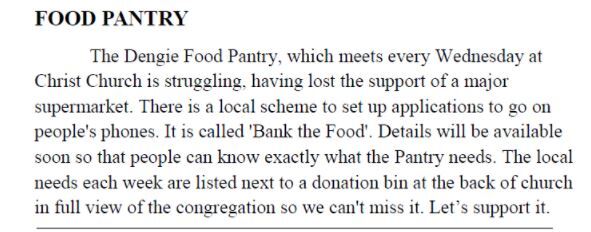 food pantry